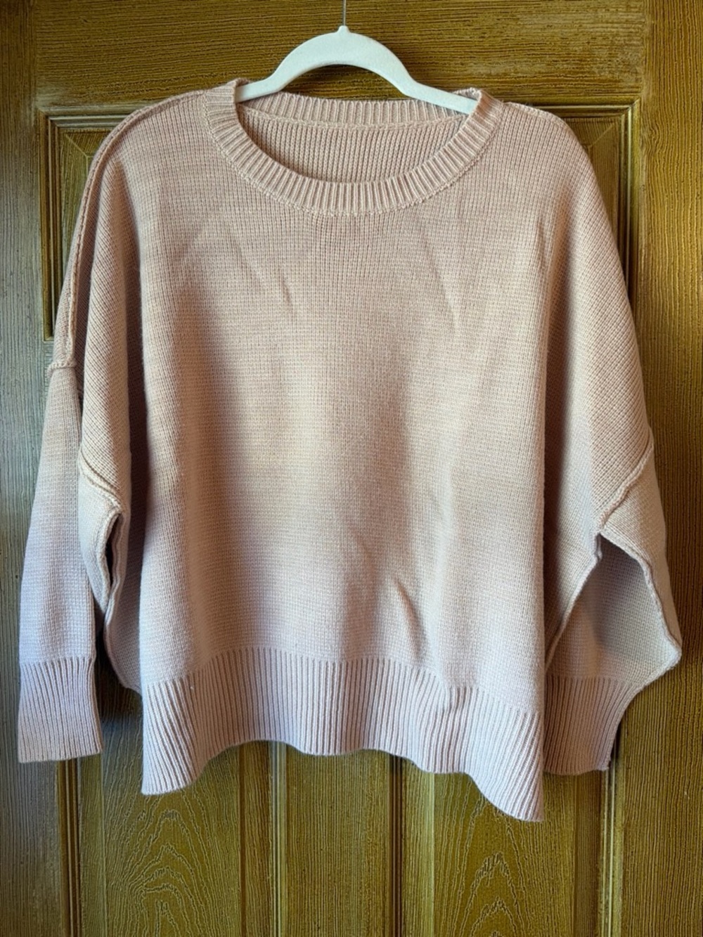 & Other Stories Dusty Rose Relaxed Crewneck Sweater